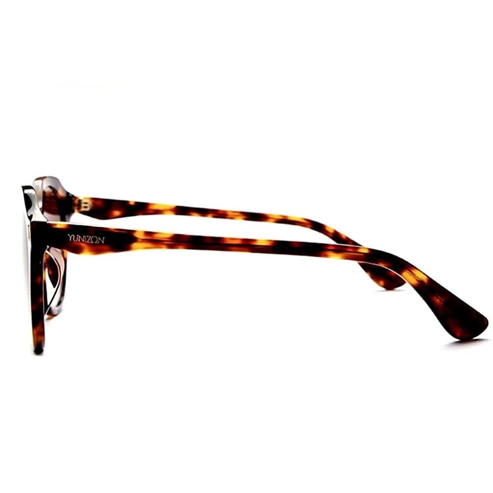 Yunizon Libera Wide Sunglasses Amber Brown Tortoise